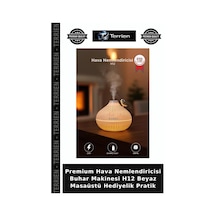 Premium Hava Nemlendiricisi Buhar Makinesi H12 Beyaz Masaüstü Hediyelik Pratik