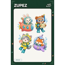 Minik Denizaltı Ekibi 19x25 Cm Ütüyle Uygulanan Baskı Zpz1121 - 928156876