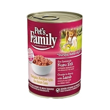 Pet's Family Kuzu Etli Konserve Yetişkin Kedi Maması 12 x 400 G