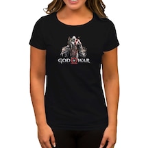 God Of War Kratos Lion Siyah Kadın Tişört