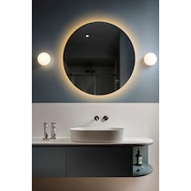 Fawdecor Led Işıklı Yuvarlak Duvar Aynası 60x60 Gün Işığı