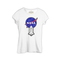 Uzay - Nasa Mekik Beyaz Kadın Tshirt 001
