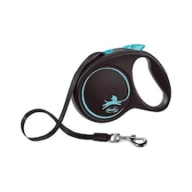 Flexi New Black Design Mavi Şerit Gezdirme Small 5 Metre Mavi