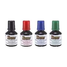Brons Beyaz Tahta Kalemi Mürekkebi 30 cc (Siyah-Mavi-Kırmızı-Yeşil) 4 Lü Set