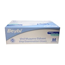 Pudrasız Vinil Eldiven, M Beden, 100'lü Kutu, Beyaz