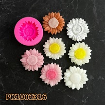 Pk1002316 - Silikon Kalıp Mum Kalıbı - Küçük Ayçiçeği Renksiz