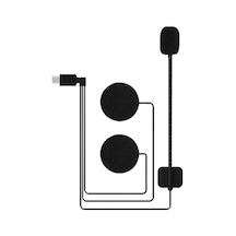 Bt68 Kask Kulaklığı İçin Kablo Kulaklık Mikrofon Takımı Type-c Çift Mikrofon Dahil