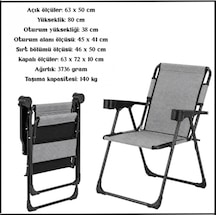 Uyguna-yakala Linen Gri-bardaklıklı Katlanır Kamp Sandalyesi-tab.375 Çok Renkli