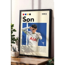 Son Heung-min Çerçeveli Tablo - Dekoratif Çerçeveli Futbolcu Poster Tablo