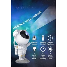 Genel Işık Kasabası 20 Astronot Galaksi Projektör Kumandalı Gece Lambası Yıldız Ve Samanyolu Projeksiyon Işığı Renkli