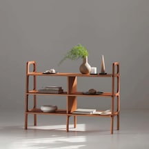 Woodesk Monte, Ahşap Kitaplık Ve Raf Ünitesi, 120x90 Tik Renk