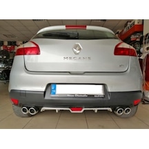Megane 3 Gri Boyalı 4 Egzoz Görünümlü Difüzör Üniversal Plastik