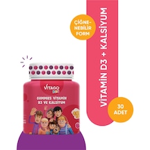 Vitago Kids Gummies Vitamin D3. Kalsiyum Içeren Çiğnenebilir Form