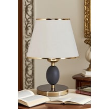 Yumurta Gövde Masa Lambası Gece Lambası Dekoratif Abajur Bej