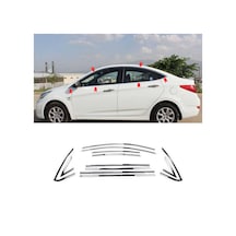 Hyundai Accent Blue Krom Cam Çerçevesi Set 2016-2019 14 Parça