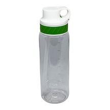 Vagonlife 800ml Pipetli/pipetsiz Kullanım Şeffaf Gövdeli Tritan Su Matarası Beyaz-yeşil 0