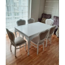 Masifart Blok Yemek Masası ve 6 Sandalye Takımı