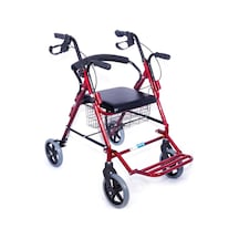 Rolatör Yürüteç Ayak Pedallı, Transfer Sandalyeli Kullanım, Alüminyum Şase Dm-9146