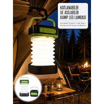 Kamp Lambası Katlanabilir Lamba Solar Şarjlı Led Lamba El Fenerli Yeni Nesil - Lisinya Çok Renkli