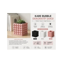 Urartu 3d Kare Bubble Dekoratif Saksı 10 Cm 3d Baskı Minimalist Çiçek Saksısı Model:hbcv0000gııaxw