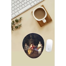 Antoine Watteau La Partie Carrée Desenli Bilek Destekli Mouse Pad Mousepad