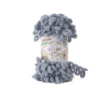 Alize Puffy El Örgü İpi (5 Li Paket) - 428-Orta Gri