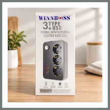 Bezos Termal Akım Korumalı 3 Prizli Usb'li Priz Mmbz Diğer