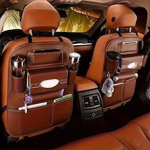 Chuangyinshop Coffee 1 - 1 Adet Araç Kolçak Düzenleyici, Çok Cepli Kahve Tutuculu Dayanıklı Pu Saklama Çantası