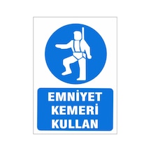 5 Adet Emniyet Kemeri Kullan Uyarı Levhası