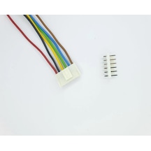 Sanec 3,96mm Kilitli 6 Pin Kablolu Konnektör Takım 30cm - 0,50mm - Çift Taraflı