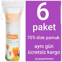 İpek Nilüsi Makyaj Pamuğu Disk Temizleme Pedi 6 x 70'li