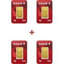 Nadir Gold 24 Ayar 4 Gram Külçe Altın 4 Adet 1 Gram Külçe Altın
