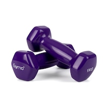 Gymo Hex Shape Vinil Dambıl 2x1kg Mor