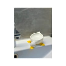 Ördek Desenli Su Tutmaz Sabunluk Beyaz Beyaz