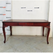 Masifart Agalia Lükens Çalışma Masası Tek çekmeceli Klasik Ceviz 140 Cm