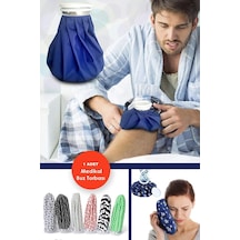 Çok Amaçlı Buz Torbası Migren, Baş Ağrısı Ağrı Için Soğuk Kompres Bez Buz Torbası - 1 Adet Mavi