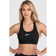 Swoosh High Support Non Padded Adjustable Sports Bra Kadın Yüksek Destekli Spor Sütyeni Siyah Siyah