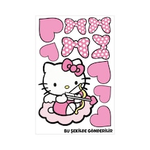 Hello Kitty Set Sticker Su Geçirmez Yüksek Çözünürlüklü Araba Motorsiklet Kask Laptop Duvar Sticker