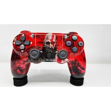 Ps4-pc-android Box-android-Apple Uyumlu iOS Telefon Tablet Titreşimli Bluetooth Oyun Kolu God Of War-kırmızı