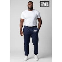Süperlife Erkek Büyük Beden New York Baskılı Paça Lastikli Rahat Kesim Jogger İnce Eşofman Altı Spr26bea951-5 Lacivert