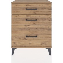 Arges Komodin 3 Çekmeceli 60x30x80 Çam-çam Atlas Çam