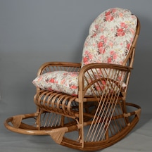 Sallanan Koltuk Sandalye Minderi Akdağ Bambu Kırmızı Çiçekli