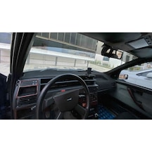 Dijital Göstergeli Fiat Tempra / Tipo Modellerine Uygun Torpido Koruma Halısı Siyah Kenar Renk Siyah