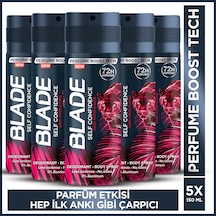 Blade Self Confidence Erkek Alüminyumsuz Deodorant 5x150 Ml