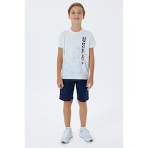 U.s. Polo Assn. Erkek Çocuk Beyaz Bermuda Takım Us2412-c-v1 Beyaz