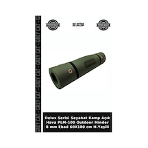 Delux Serisi Seyahat Kamp Açık Hava Plm-100 Outdoor Minder 8 Mm Ebad 60x180 Cm H.yeşili Yeşil