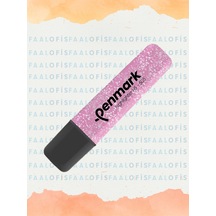 Hs-505 Doldurulabilir Fosforlu Kalem Metalik Simli 5 Adet Pembe