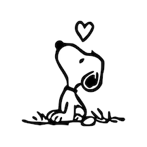 Aşık Snoopy Kaliteli Kaliteli Sticker 20 X 20 Cm