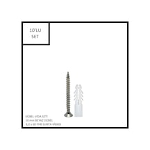 Dübel-vida Seti, Beyaz Dübel 10 Mm, 6,0x60 Yhb Sunta Vidası, 10 Adet