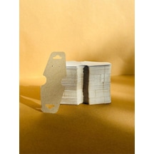 100 Adet Beyaz / Gri Takı Kartı 12.2 5x3 Cm Küpe Kolye Bileklik Sunum Kartı Takı Sergi Kartı